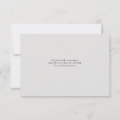 Orchid Elevated Ivory Formal Traditional Wedding サンキューカード (裏面)