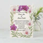 Orchid Embrace Photo Wedding Invitation 招待状 (スタンド正面)