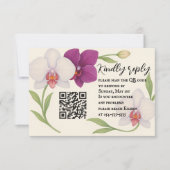 Orchid Embrace QR Code RSVP Card (正面)
