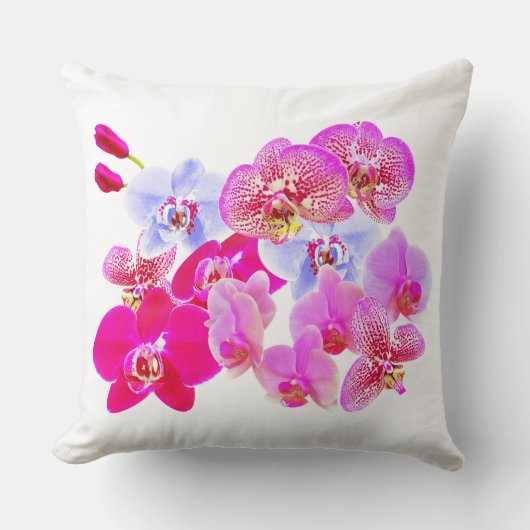 Orchid Flower Art Print クッション (正面)