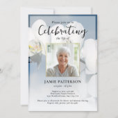 Orchid Flower Celebration of Life Photo, Funeral 招待状 (正面)