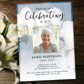 Orchid Flower Celebration of Life Photo, Funeral 招待状