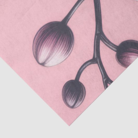 Orchid Flowers Pink Purple Whimsical Decoupage 薄葉紙 (詳細)