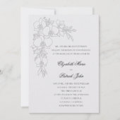 Orchid Garland Formal Traditional Ivory Wedding 招待状 (正面)