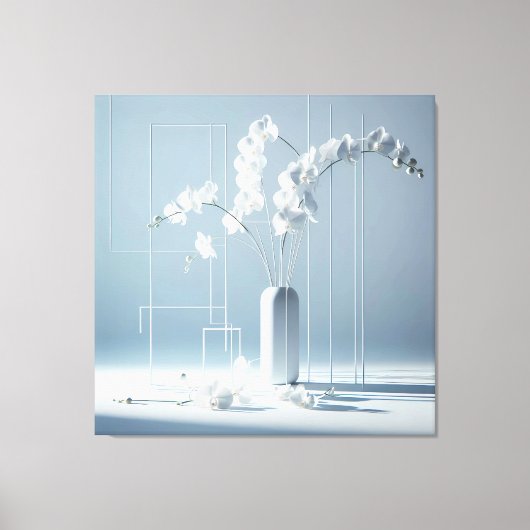 Orchid Geometry キャンバスプリント (正面)
