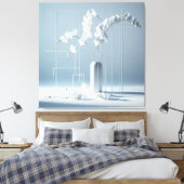 Orchid Geometry キャンバスプリント (インサイチュ (寝室))