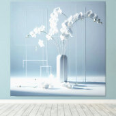 Orchid Geometry キャンバスプリント (インサイチュ (ウッドフロア))