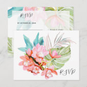 Orchid Isle, Orange Palm RSVP w/Meal Choice インビテーションポストカード (正面/裏面)