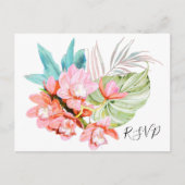 Orchid Isle, Orange Palm RSVP w/Meal Choice インビテーションポストカード (正面)