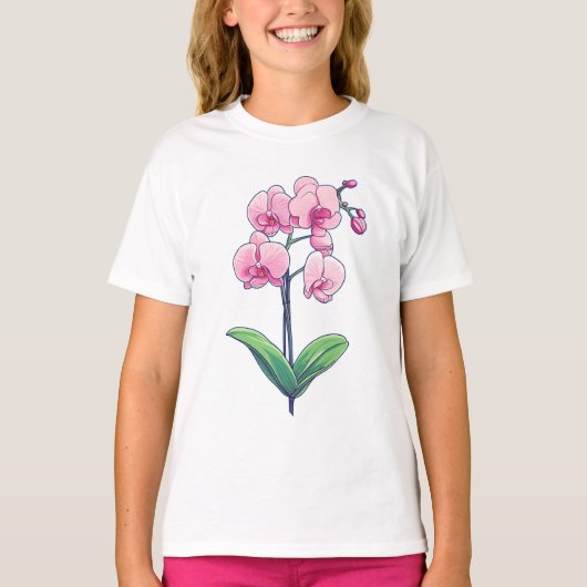 Orchid Kawaii Art Tシャツ (正面)