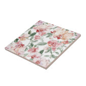 Orchid Meadow Watercolor Floral Blushing Botanical タイル (側面)