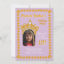 Orchid Pink Princess Crown Floral Photo Birthday