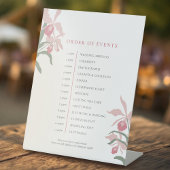 Orchid pink sage green wedding order of event 台座サイン