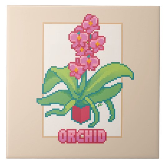 Orchid, Pixelart  タイル (正面)