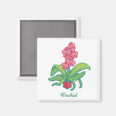 orchid pixelart, Pixel Art  マグネット (正面/裏面)