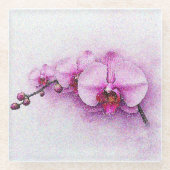 Orchid Sky Serenade ガラスコースター (正面)