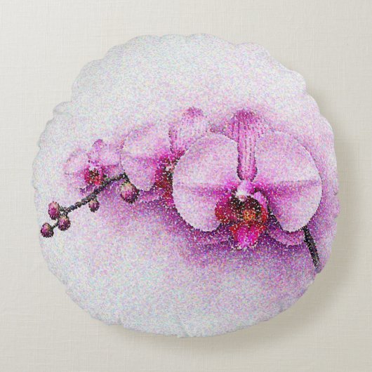 Orchid Sky Serenade ラウンドクッション (正面)