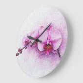 Orchid Sky Serenade ラージ壁時計 (傾斜)