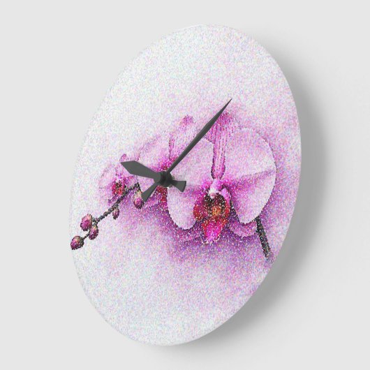 Orchid Sky Serenade ラージ壁時計 (傾斜)