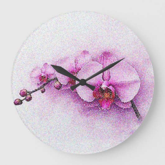 Orchid Sky Serenade ラージ壁時計 (正面)