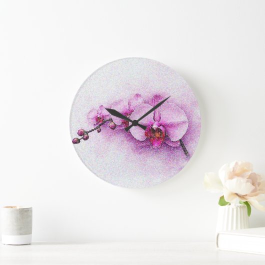 Orchid Sky Serenade ラージ壁時計 (ホーム)