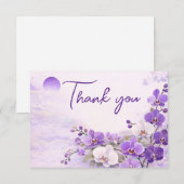 Orchid Thank You Card – Purple Floral Design サンキューカード (正面/裏面)