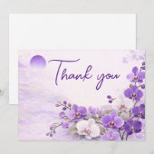 Orchid Thank You Card – Purple Floral Design シーズンカード (正面/裏面)