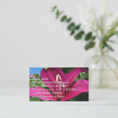 Orchid Tree Blossom Tropical Floral 名刺 (スタンド正面)