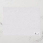 Orchid Vows Ivory Formal Classic Wedding Details 箔シーズンポストカード (裏面)