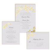 Orchid Vows Ivory Formal Classic Wedding Details 箔シーズンポストカード