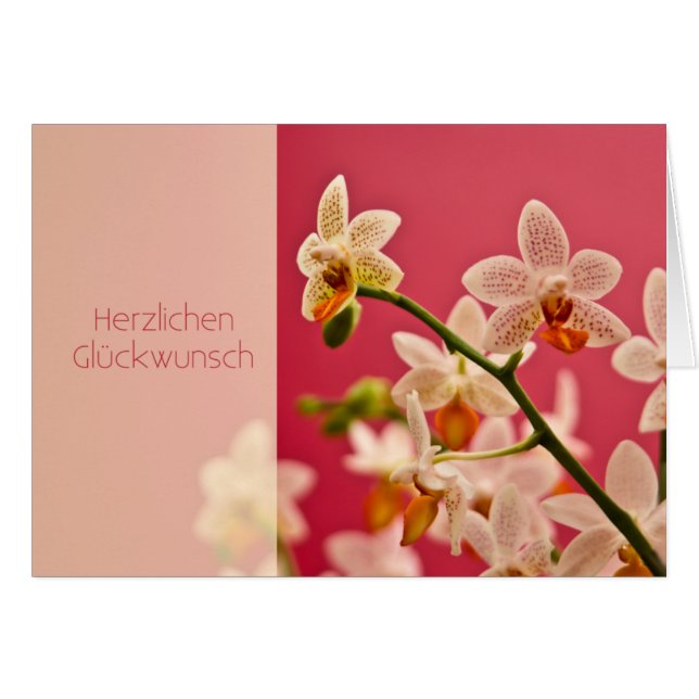 Orchidee • Geburtstagskarte (正面横)