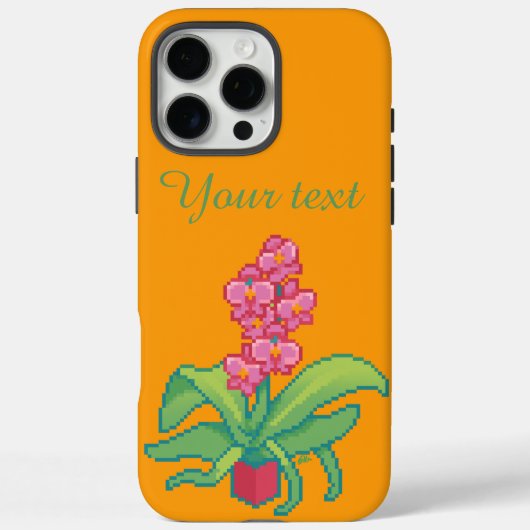 Orchidee, orchid , pixel art Case-Mate iPhoneケース (裏面)