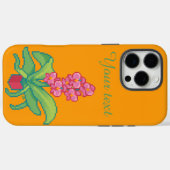 Orchidee, orchid , pixel art Case-Mate iPhoneケース (裏面 (横))