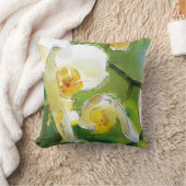 Orchidee weiß - Aquarell-Design | クッション (ブランケット)
