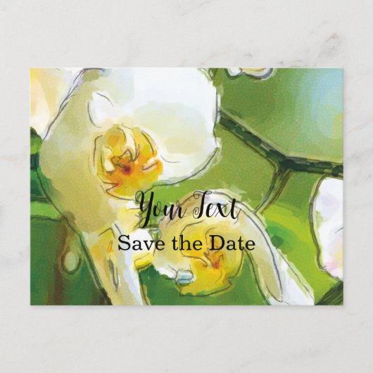 Orchidee weiß - Aquarell-Design | ポストカード (正面)