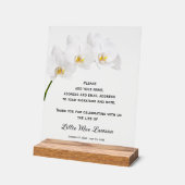 Orchids Celebration of Life Guest Book アクリルサイン (傾斜)
