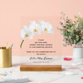 Orchids Celebration of Life Guest Book アクリルサイン (ウェディング)