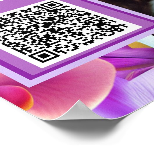 Orchids Custom QR Code Poster Sign ポスター (角)