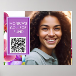 Orchids Custom QR Code Poster Sign ポスター