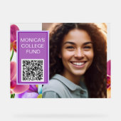 Orchids Custom QR Code Sign アクリルサイン (正面)