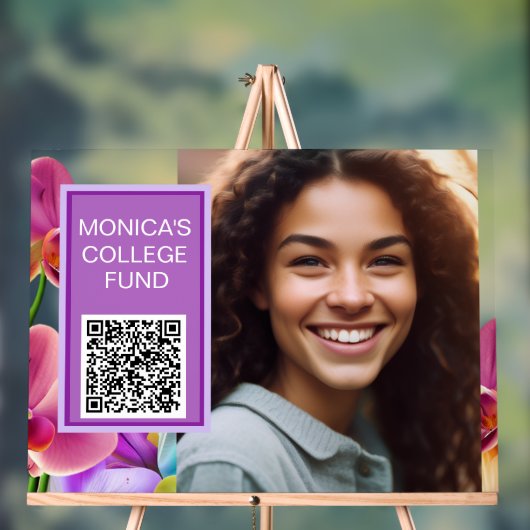 Orchids Custom QR Code Sign アクリルサイン (ニュートラル)