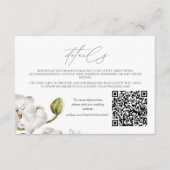Orchids Frame Elegant Tropical Wedding QR code エンクロージャーカード (正面)