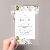 Orchids Frame Elegant Wedding アクリル招待状 (インサイチュ (ポータブル))