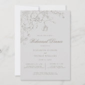 Orchids Reverie Ivory Formal Rehearsal Dinner 招待状 (正面)