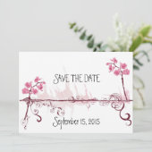 Orchids Wedding Save the Date Card セーブザデート (スタンド正面)