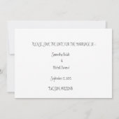 Orchids Wedding Save the Date Card セーブザデート (裏面)