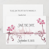 Orchids Wedding Save the Date Card セーブザデート (正面/裏面)