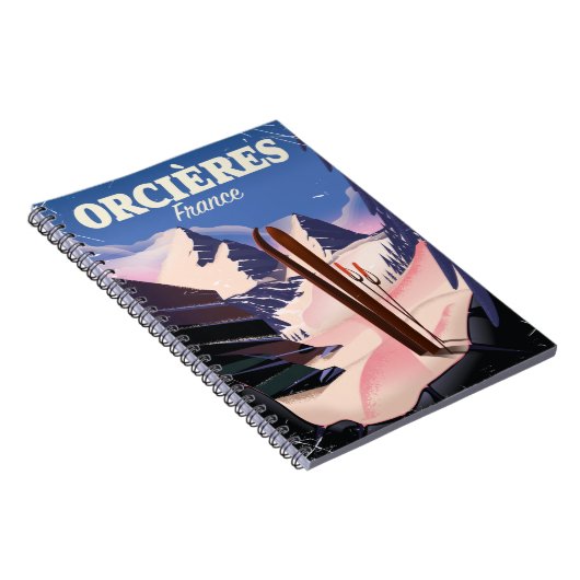 ORCIERESフランスのスキーポスター ノートブック (右側)