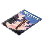 ORCIERESフランスのスキーポスター ノートブック (左側)