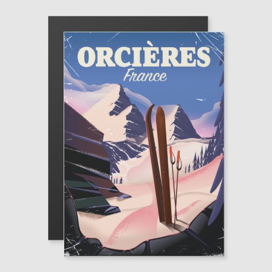 ORCIÈRES フランス スキーポスター (正面/裏面)